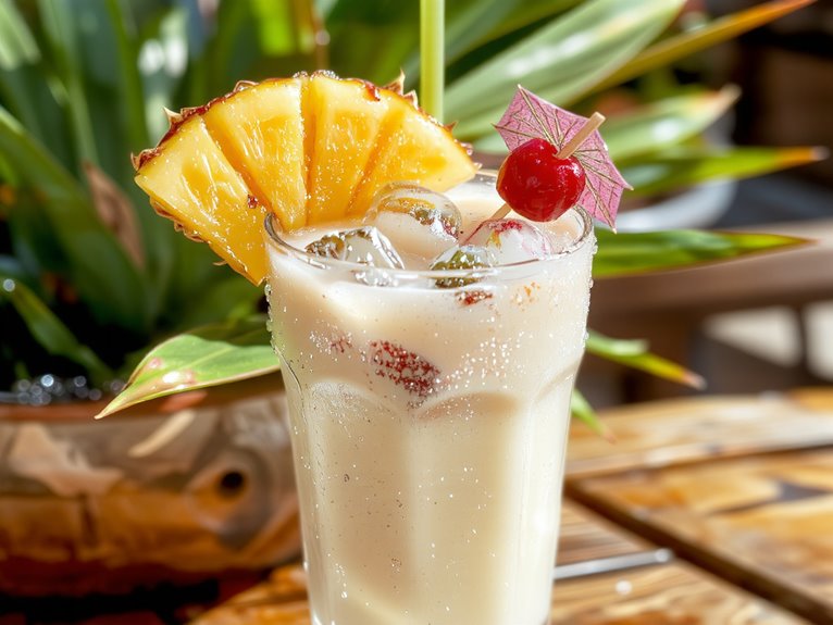 blended tropical cocktail refreshment