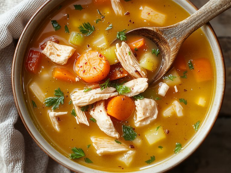 comforting homemade chicken soup