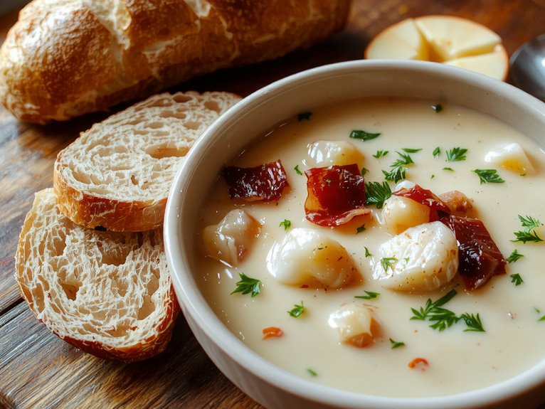 creamy bacon clam chowder