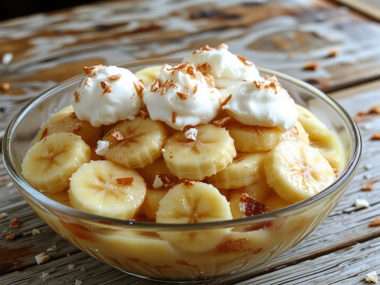 creamy banana dessert creation