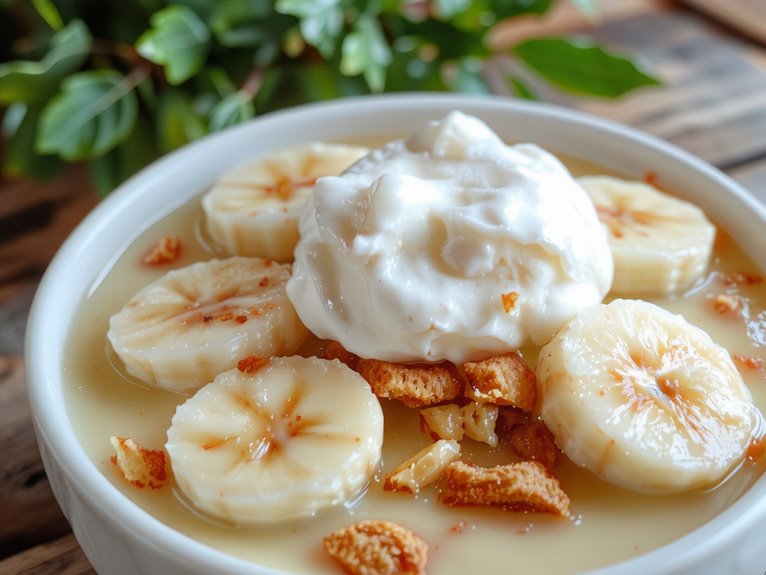 creamy banana vanilla dessert