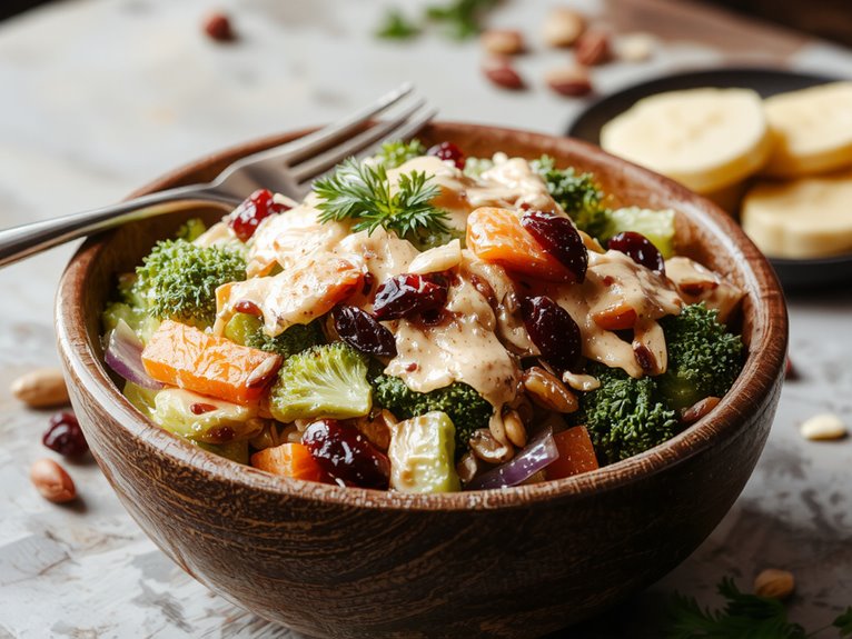creamy broccoli cranberry salad