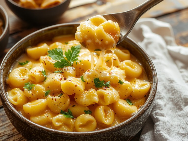 creamy cheese pasta dish