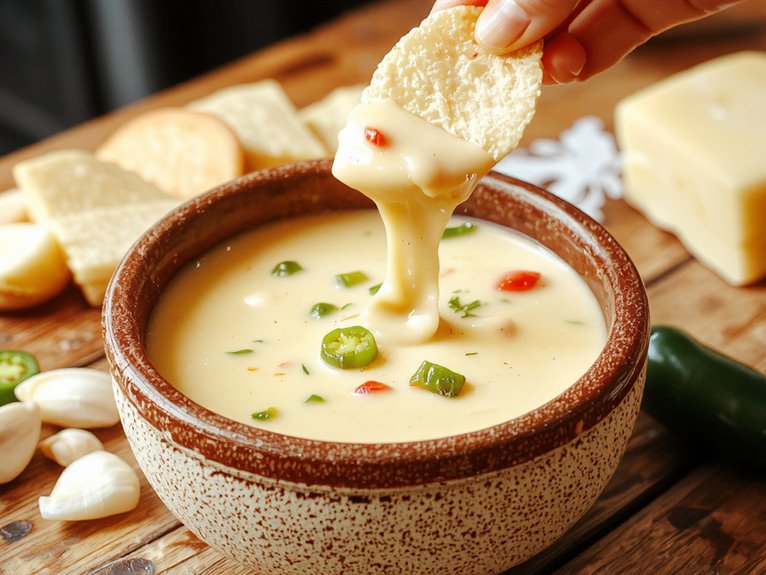 creamy cheesy nacho dip