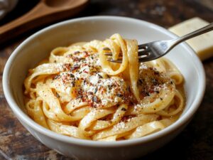 creamy cheesy pepper pasta