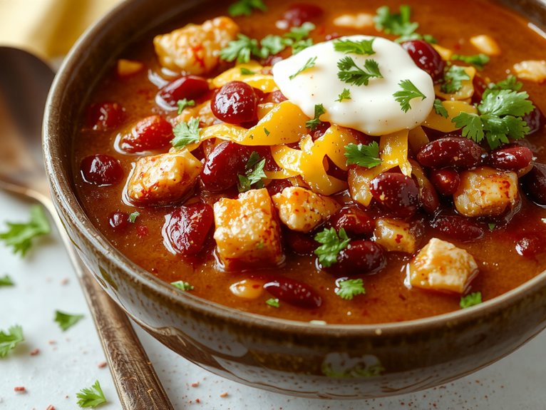 creamy spicy chicken chili