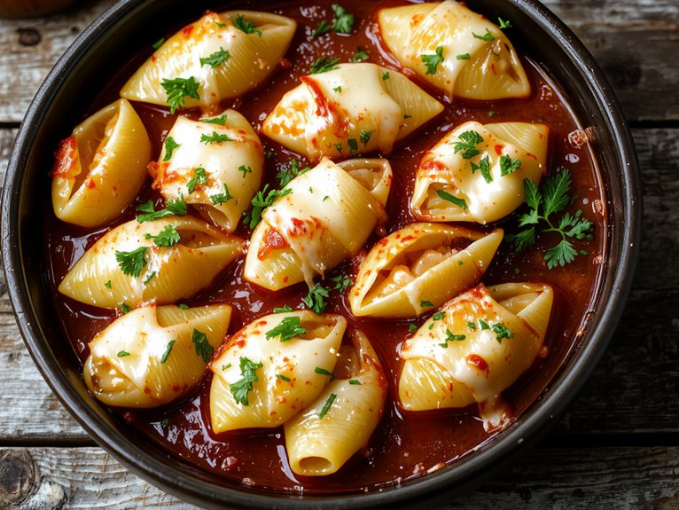 creamy stuffed pasta shells