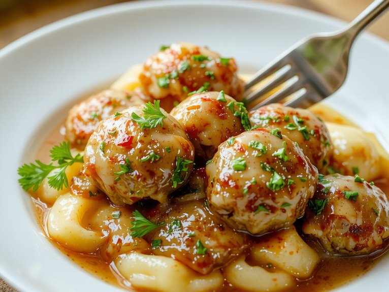 creamy swedish meatball delight
