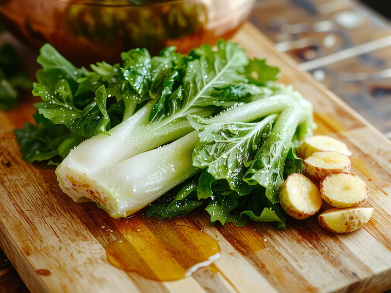 crisp bok choy saut