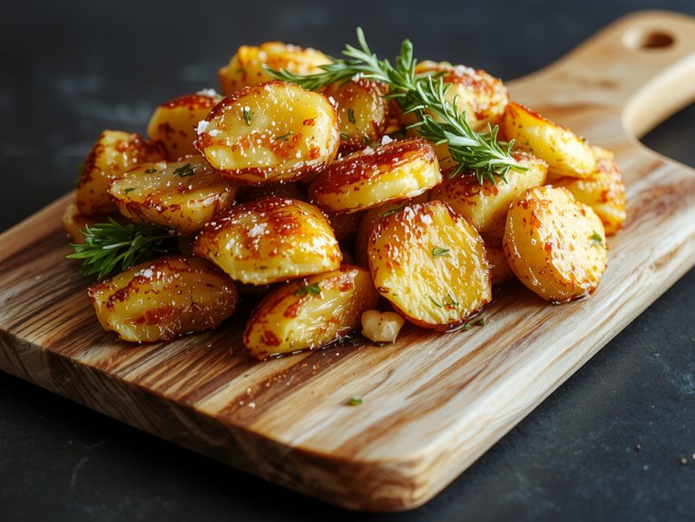 crispy herb roasted tubers