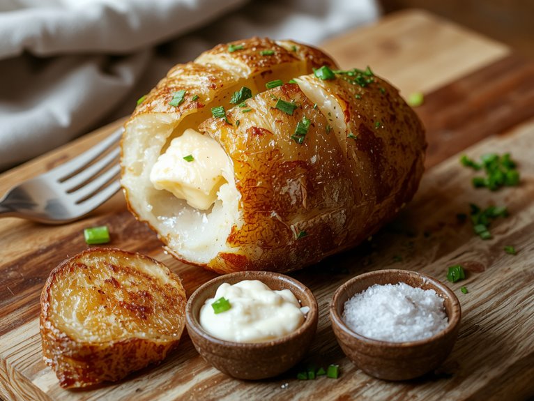 fluffy crispy baked potatoes