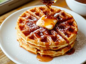 fluffy golden crispy waffles