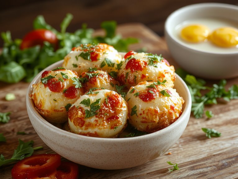 fluffy protein packed breakfast bites