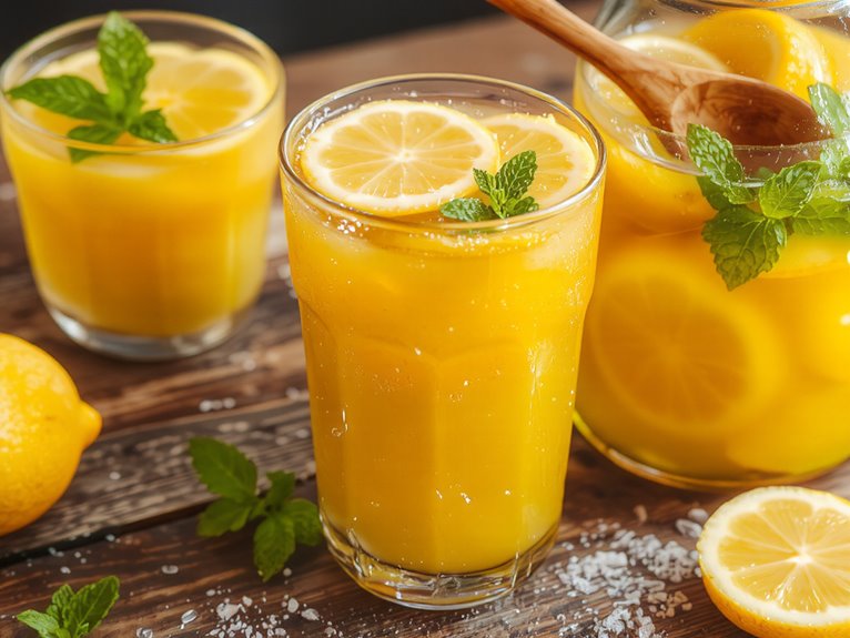 fresh lemon summer beverage