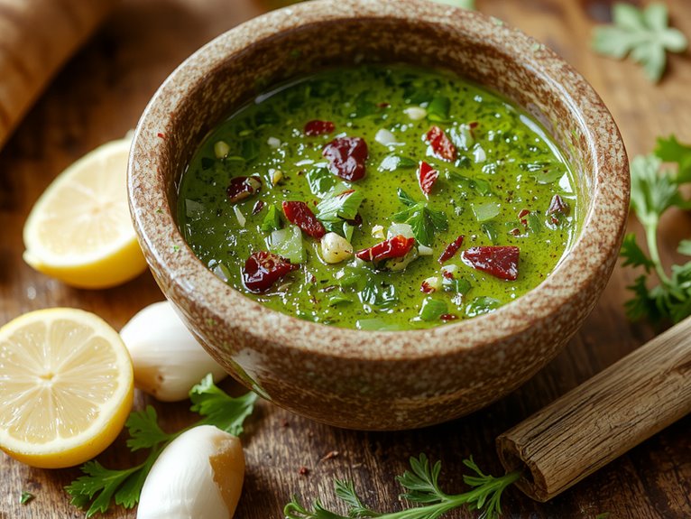 fresh tangy herby condiment