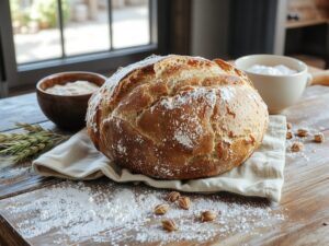 freshly baked loaf art