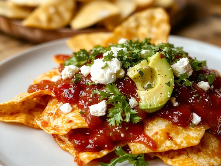 fried tortilla chips simmered
