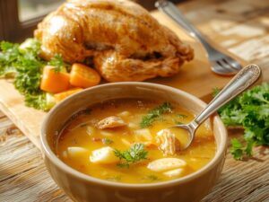 hearty comforting chicken soup