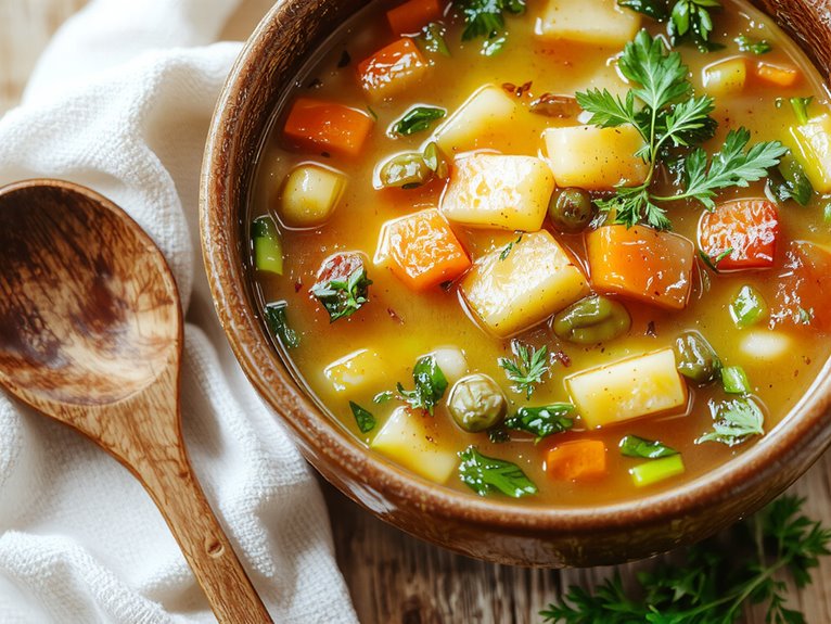 hearty homemade vegetable soup