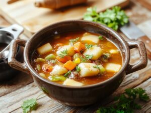 hearty homemade vegetable soup