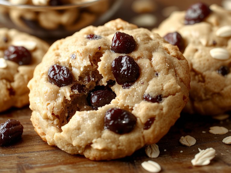 hearty oatmeal raisin cookies