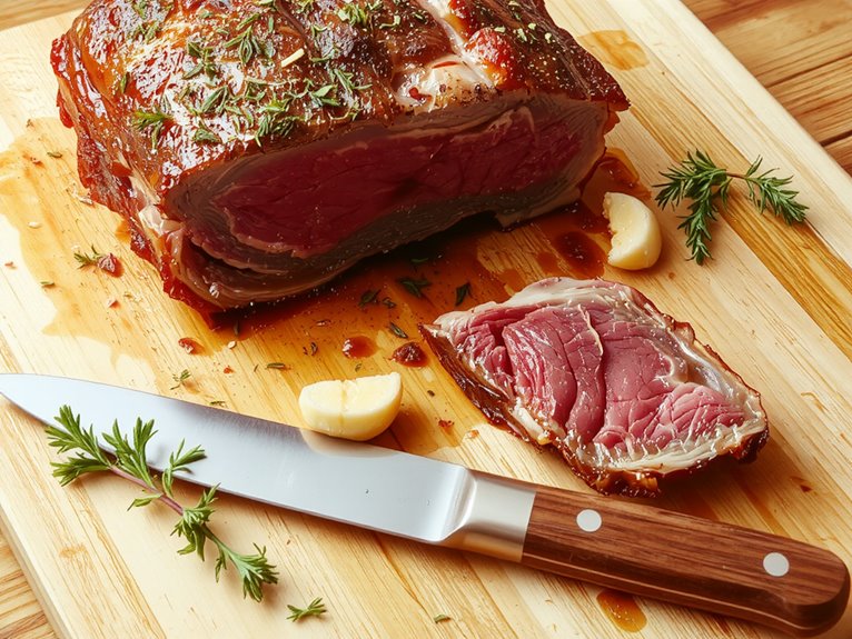 juicy herb crusted roast