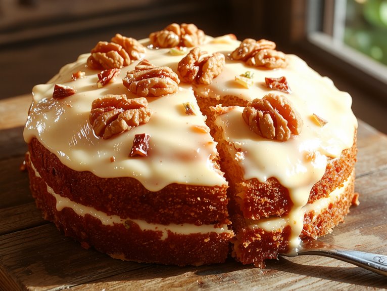 moist spiced carrot cake