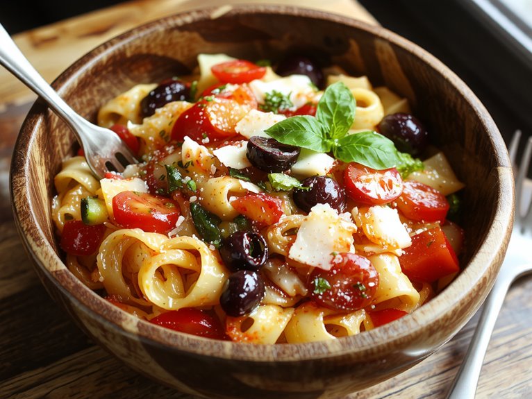 refreshing mediterranean pasta salad