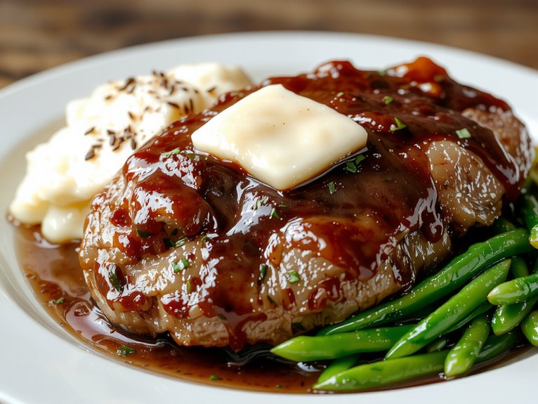 savory beef patty dish