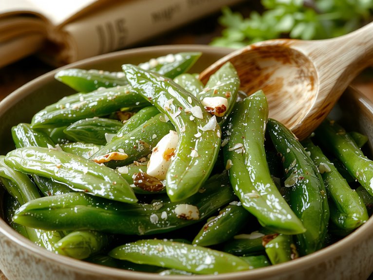simple garlic green beans