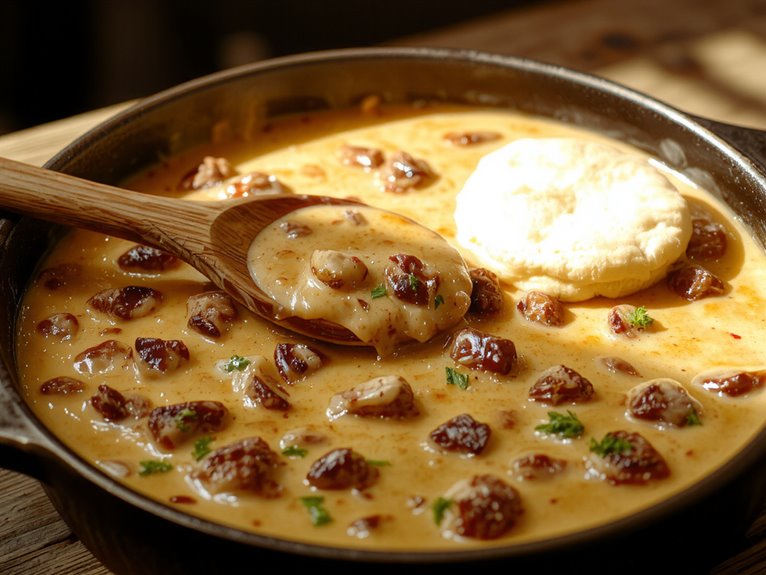 southern breakfast sausage gravy