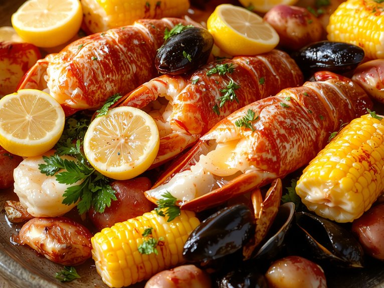 spicy seafood boil feast