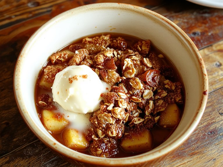 sweet baked apple dessert