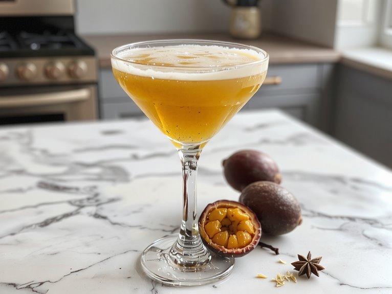vanilla passion fruit cocktail