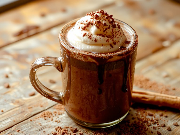 warm creamy chocolate indulgence